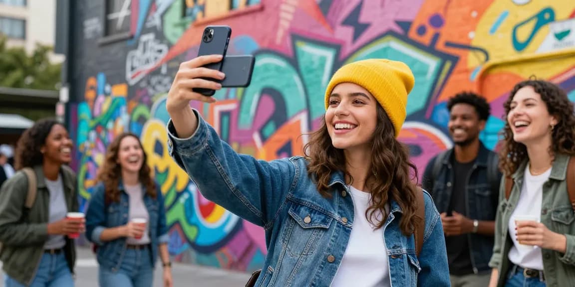 Discover your celebrity look alike with our AI face identifier in an urban setting.