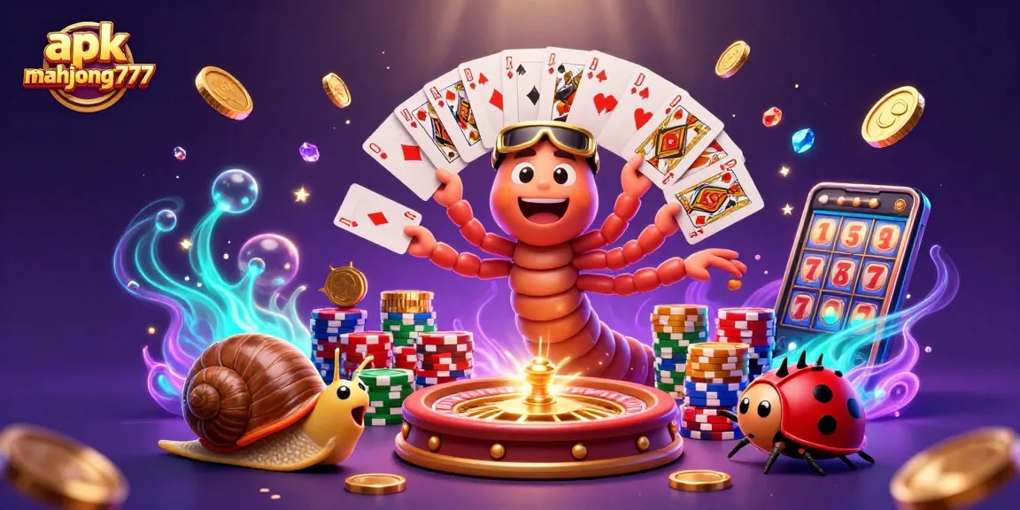 Play the apk mahjong777 game with excitement as cartoon characters bring the casino to life.