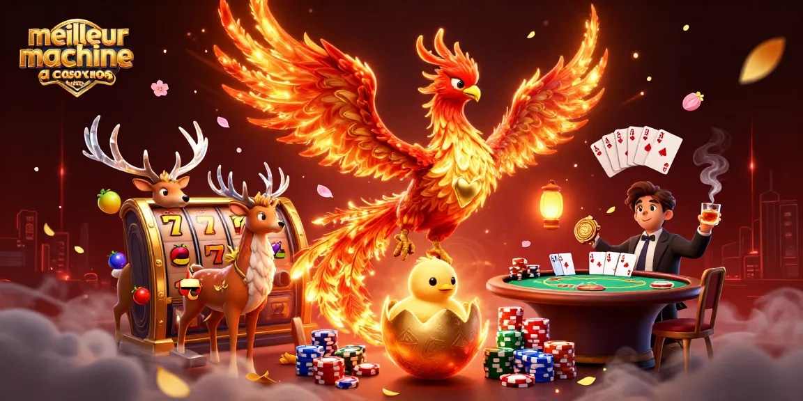 Illustration 3D dynamique des meilleures machines à sous en ligne; meilleure machine à sous casino en ligne