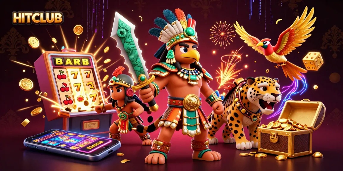 Join HITCLUB for exciting slots wins amidst dynamic casino visuals.