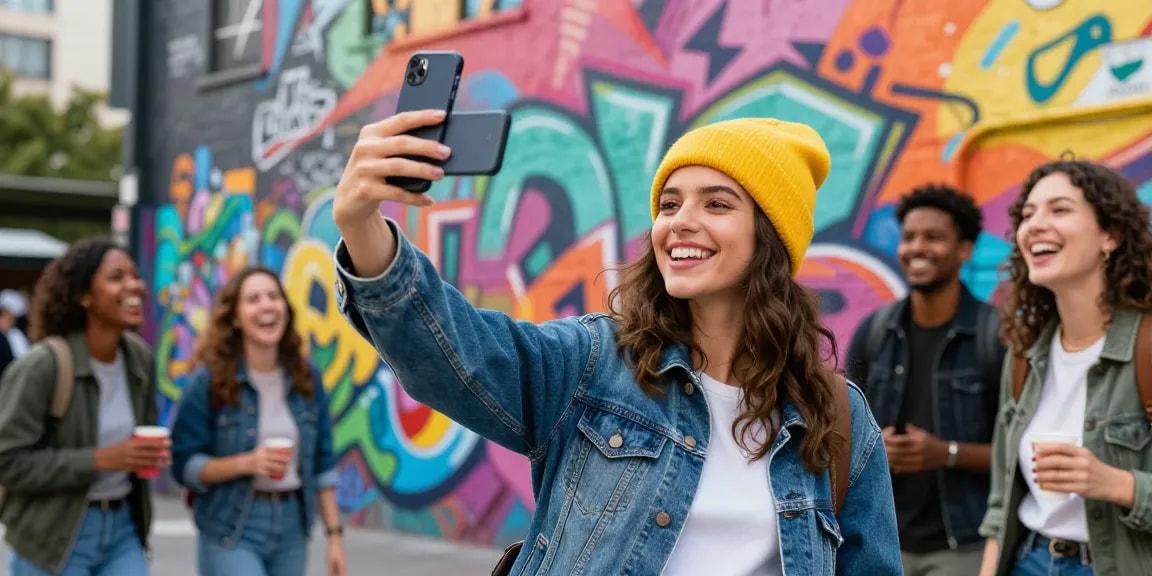 Discover your celebrity look alike with our AI face identifier in an urban setting.