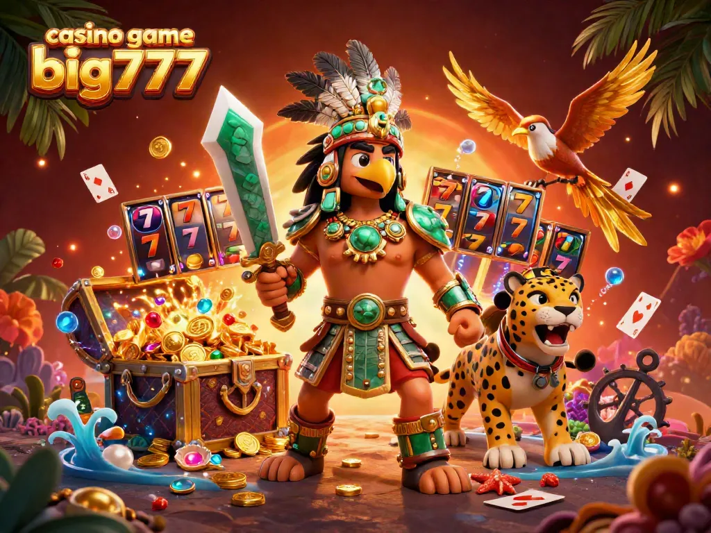 Experience thrilling moments with casino game big777 featuring Aztec warriors and jackpot elements.