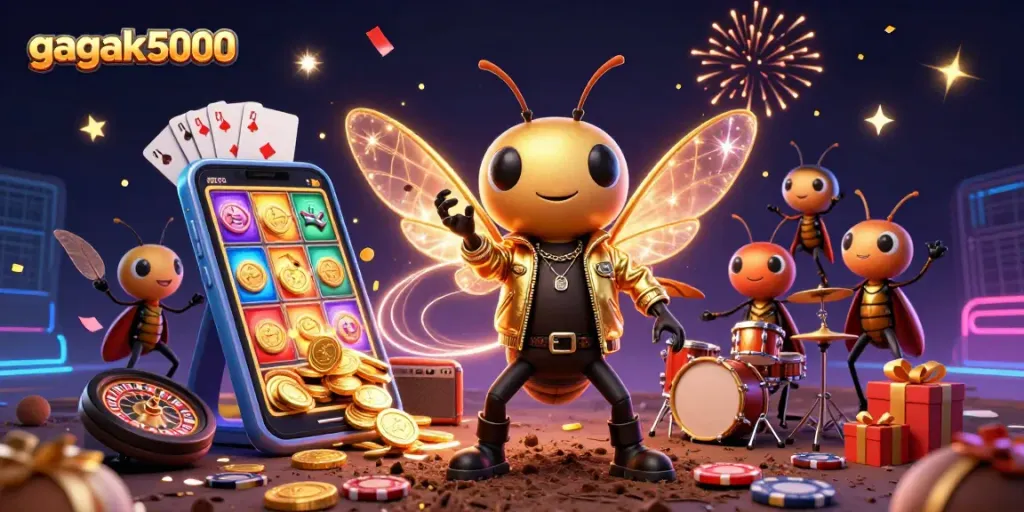 Gagak5000 menghibur penggemar kasino dengan cicada rock star yang menonjol dan elemen permainan menarik.