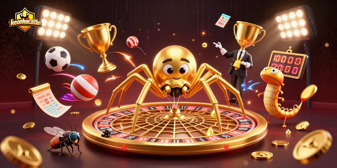 Join the action with keonhacai5nam as the golden spider spins a winning roulette web.