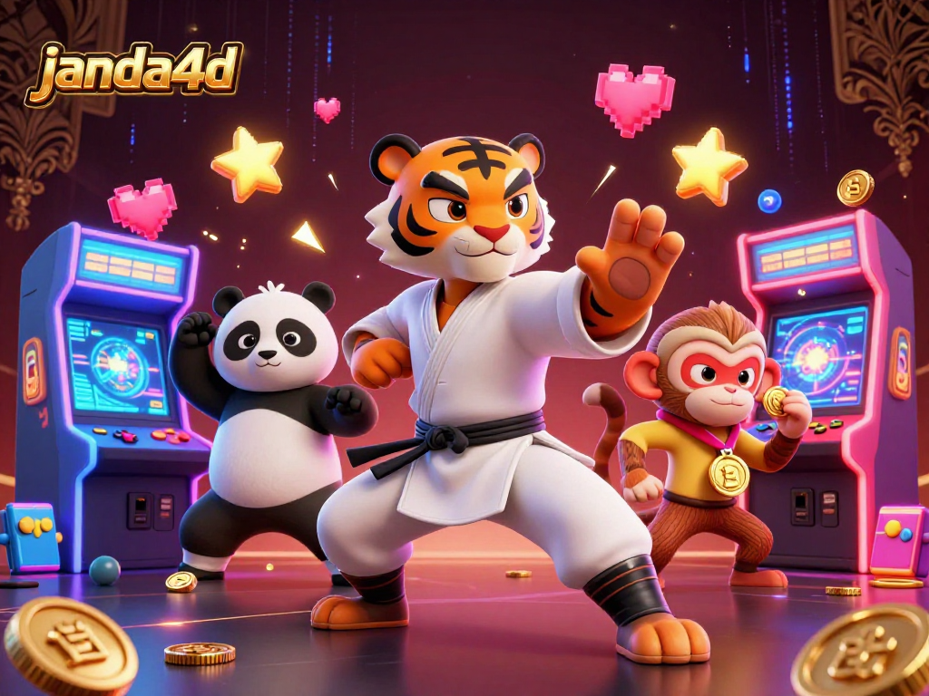 Experience thrilling gaming action with janda4d featuring kung fu characters and dynamic casino elements.