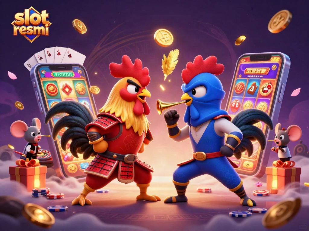 Engage with the thrill of slot resmi at a dazzling digital casino featuring combat-ready roosters.
