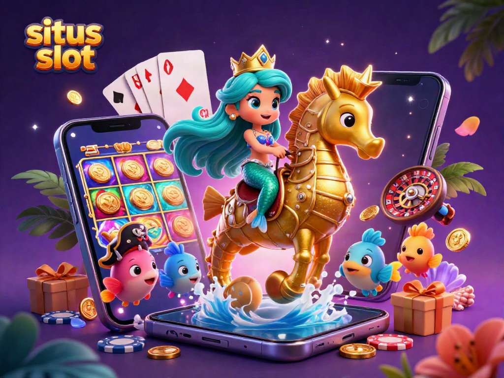 Menangkan permainan di situs slot dengan petualangan putri duyung dan kuda laut emas.