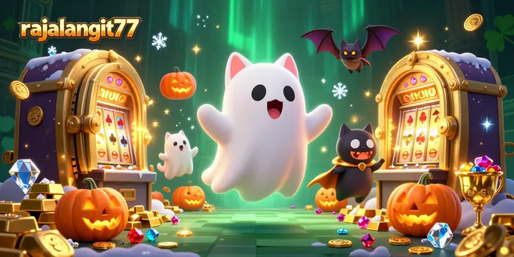Menang besar di rajalangit77 dengan kucing hantu dan suasana kasino yang menawan.