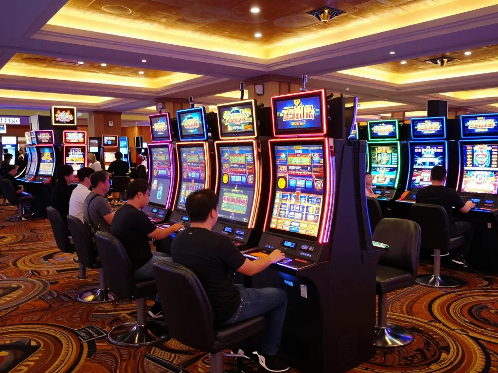 Engaging players at the slot88 machines bringing excitement to the casino floor.