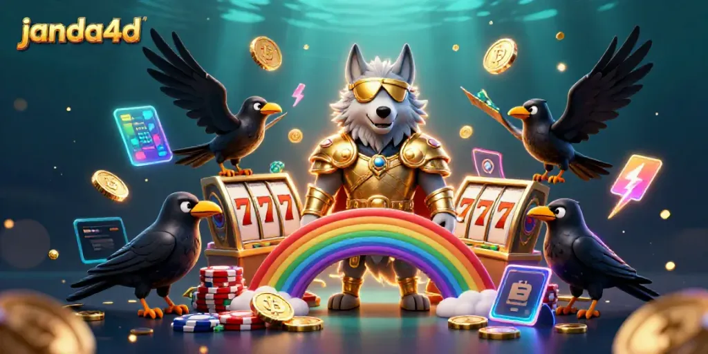 Gambarlah janda4d melalui ilustrasi kasino dengan karakter mitologi dan elemen slot