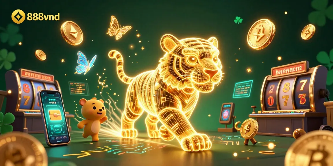 Experience thrilling gameplay at 888vnd with vibrant slot games and digital casino elements.