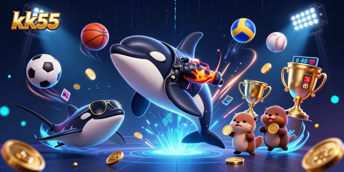 Experience the excitement at kk55 with engaging characters, dynamic sports elements, and vibrant casino atmosphere.