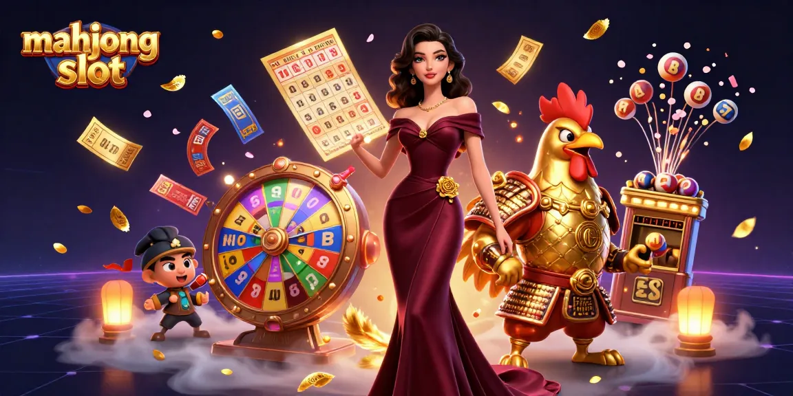 Spin winning mahjong slot reels with vibrant elements and dynamic action in this 3D illustration.