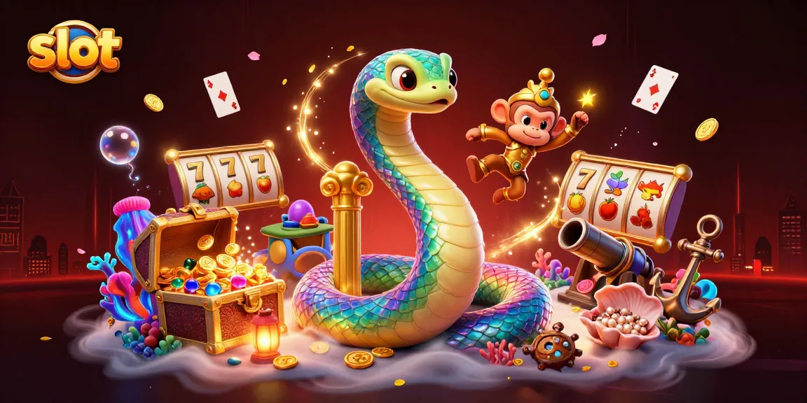 Slot gacor yang menyenangkan dengan ular pelangi dan raja monyet di pesta kasino