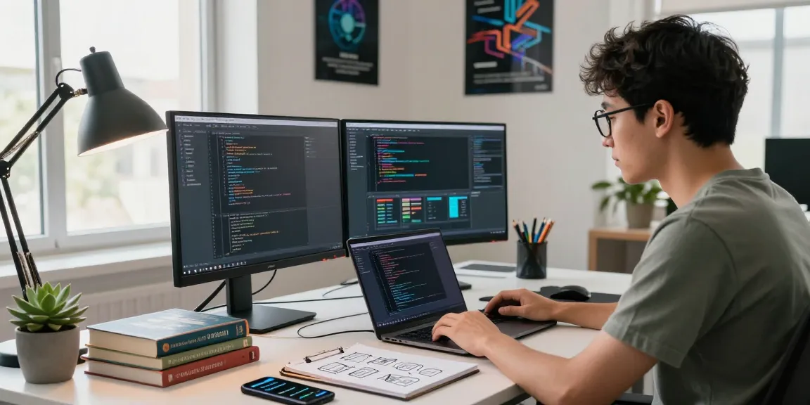 Energetic software development scene at telegram官网 featuring a programmer focused on coding and collaborative tools.