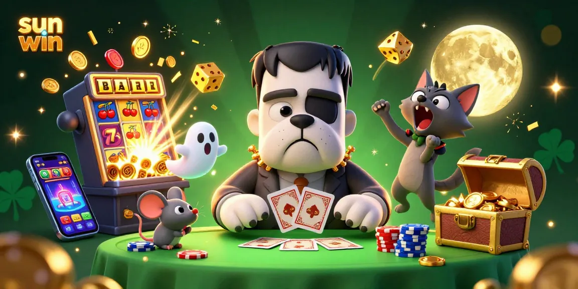 Experience the thrill of sun win with a dynamic casino scene featuring unique characters and thrilling game elements.