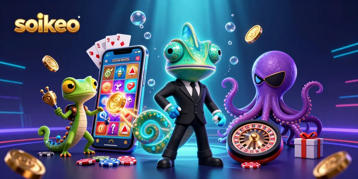 Sculpt dynamic betting strategies with soikeo in a vibrant 3D casino illustration showcasing action-packed game elements.